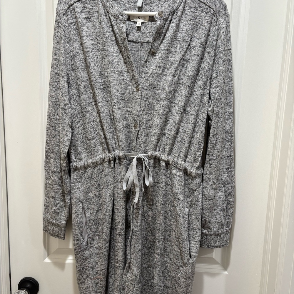 Lou & Grey Gray Button-Up Dress